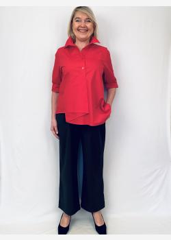 Блузка  красная асимметричная Wendy Trendy