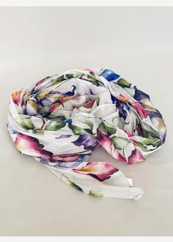 Ассиметричный шарф с ярким цветочным принтом Girandola