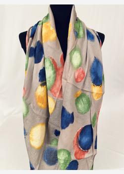Шарф ассиметричный с абстрактным принтом Girandola