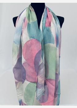 Шарф ассиметричный с абстрактным принтом Girandola