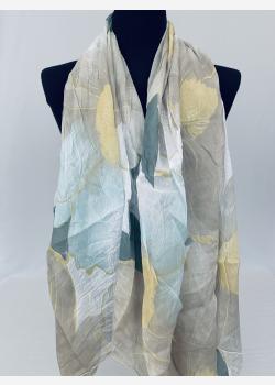 Шарф асимметричный тонкий с абстрактным принтом Girandola