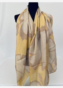 Шарф асимметричный тонкий с абстрактным принтом Girandola