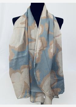 Шарф асимметричный тонкий с абстрактным принтом Girandola