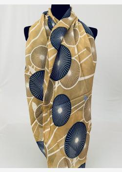 Шарф асимметричный тонкий с абстрактным принтом Girandola