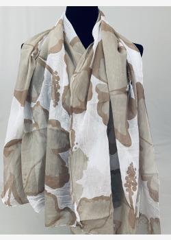 Шарф асимметричный тонкий с цветочным принтом Girandola