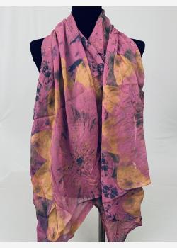 Шарф асимметричный тонкий с абстрактным принтом Girandola