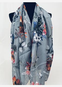 Шарф тонкий асимметричный с цветочным принтом Girandola