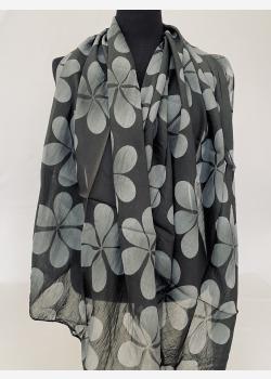 Шарф асимметричный тонкий с цветочным принтом Girandola