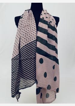 Шарф асимметричный тонкий с абстрактным принтом Girandola
