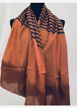 Шарф асимметричный тонкий с абстрактным принтом Girandola