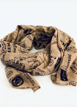 Ассиметричный шарф с почтовыми штампами Kikka Mia