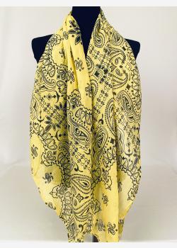 Шарф асимметричный тонкий с абстрактным принтом Kikka Mia