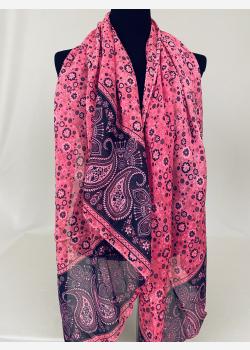 Шарф асимметричный тонкий с абстрактным принтом Kikka Mia