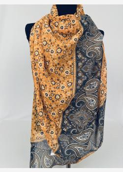 Шарф асимметричный тонкий с абстрактным принтом Kikka Mia