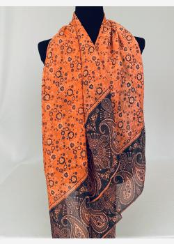 Шарф асимметричный тонкий с абстрактным принтом Kikka Mia